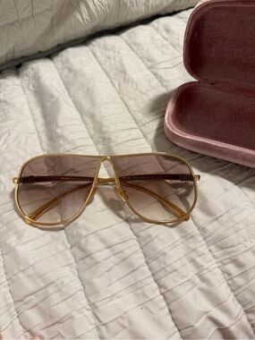 Miu Miu pilot sunglasses Gold